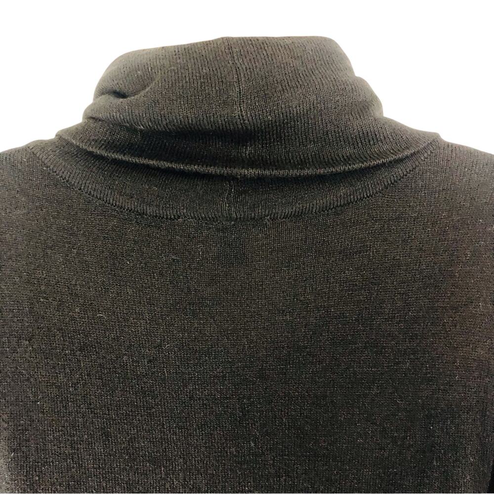 New Directions Black Sweater Dress Empire Waist Small Pleats Cowl Neckline - Picture 16 of 16